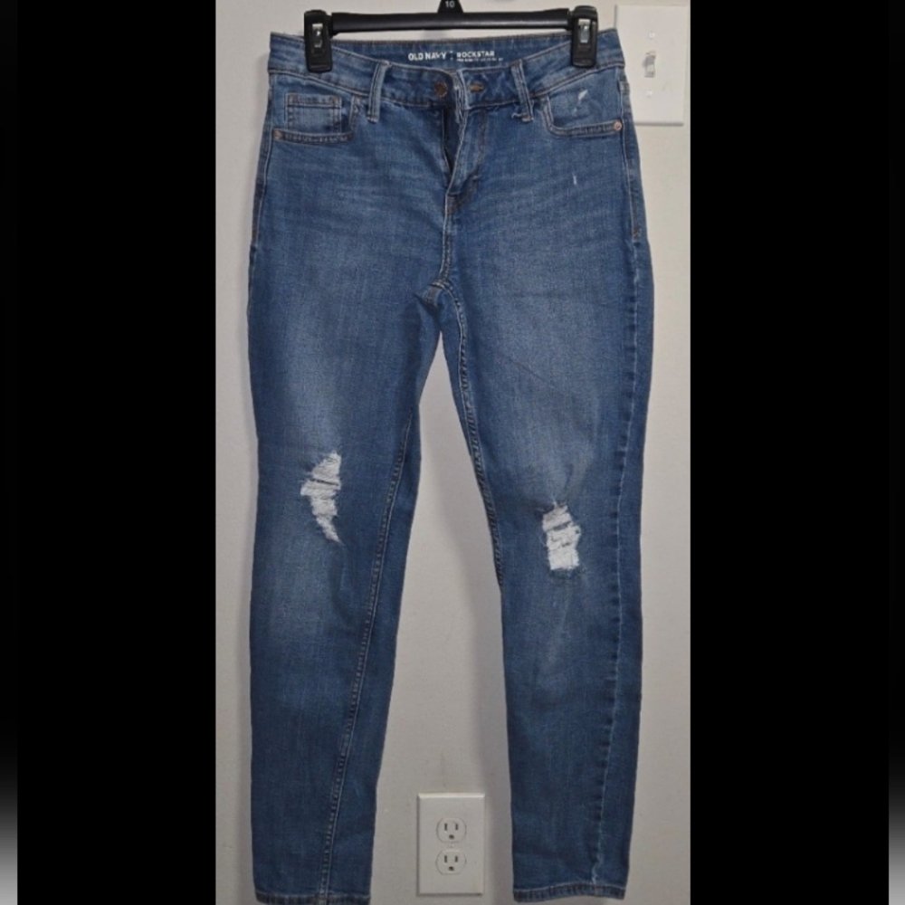 Classic Blue Distressed Jeans